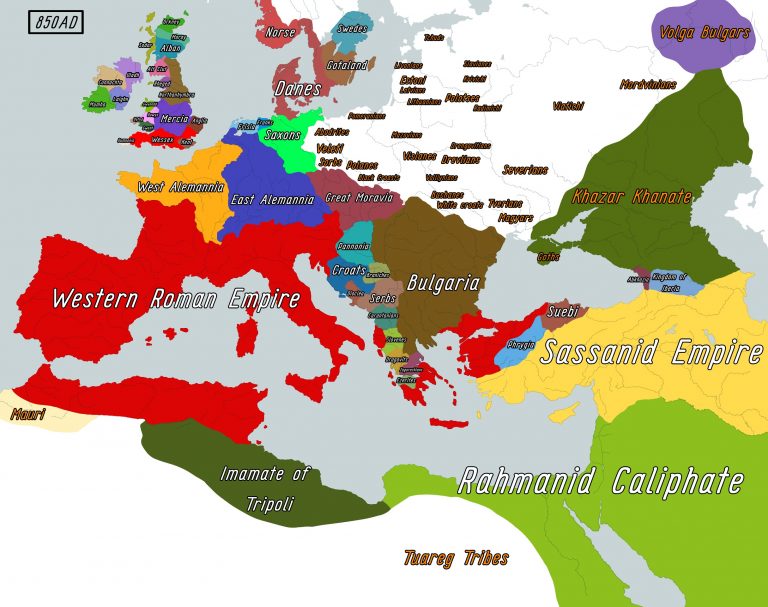  Карта мира на 850 год