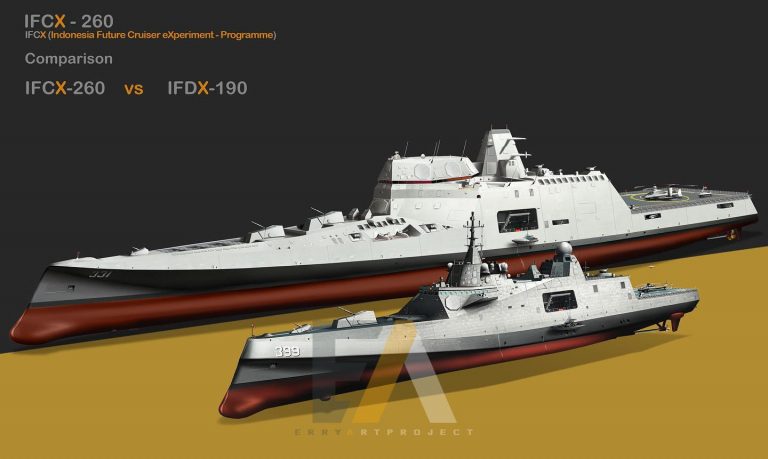 Ракетный крейсер для ВМФ Индонезии. Проект IFCX-260