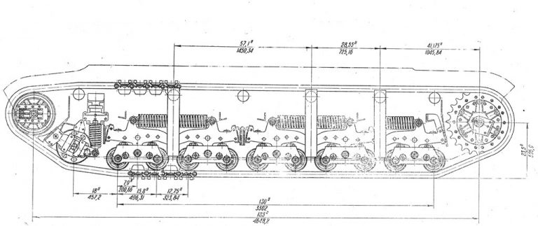 Подвеска, как и общее построение ходовой части, являлась развитием идей Vickers и Royal Arsenal Woolwich