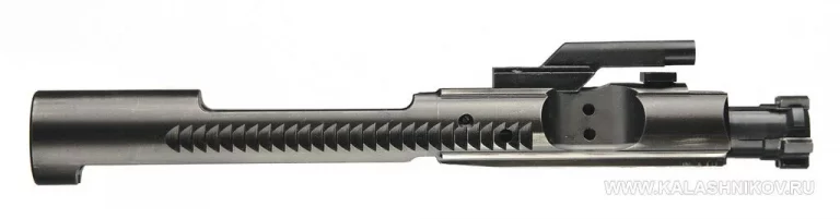       Затворная рама STM-308 по длине идентична раме AR-15, но оснащается газовым патрубком изменённой конструкции и иную форму нижней части для совместимости с магазином стандарта AR-10 под патроны .308 Win.