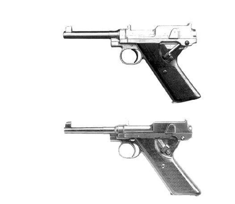  На следующей модели, 1906 года, получившей название «Trial Pistol C 06/08», Пауль Маузер почему-то вернулся к расположению магазина, как у C96, впереди спусковой скобы; магазин был съемным.