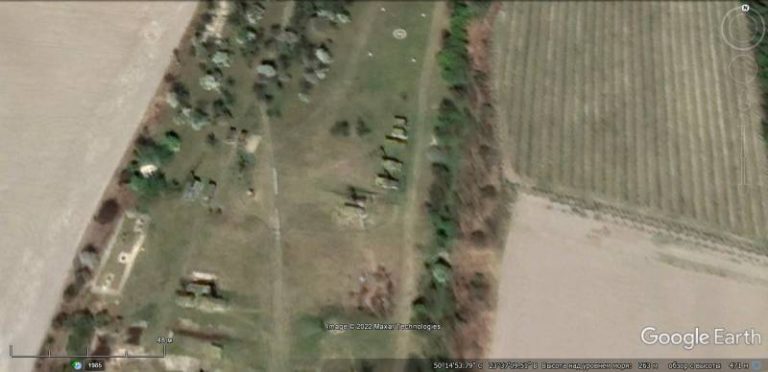  Спутниковый снимок Google Earth: позиция станции РТР «Кольчуга» в окрестностях города Рава-Русская, Львовская область
