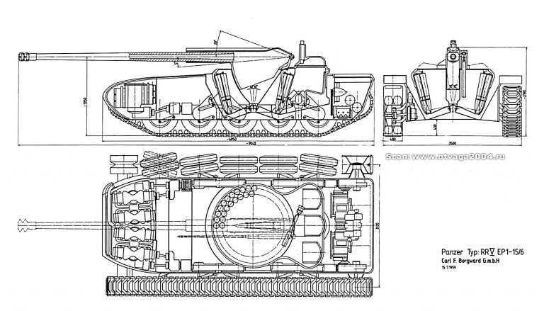    Компоновка танка «Леопард», предложенная рабочей группой «С»