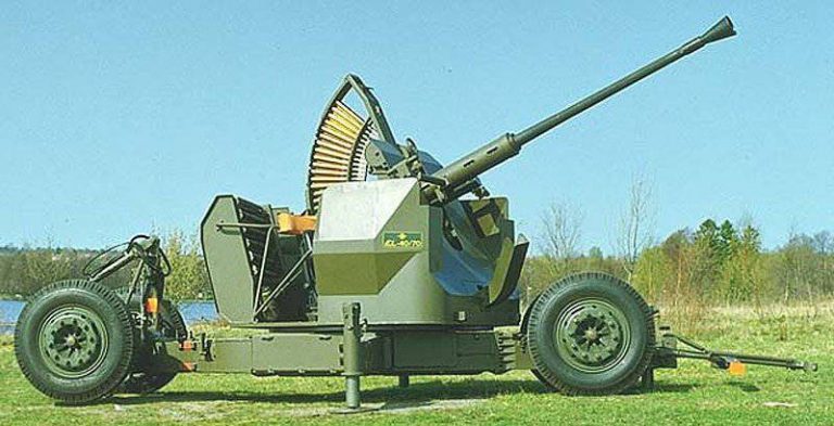  Один из первых вариантов 40-мм буксируемой зенитной установки Bofors L70