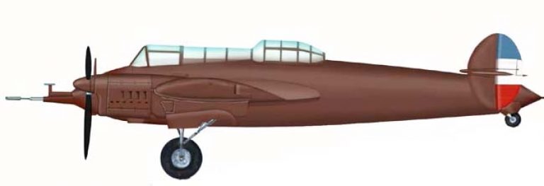 схема окраски прототипа легкого бомбардировщика-штурмовика Рогожарски Р-313
