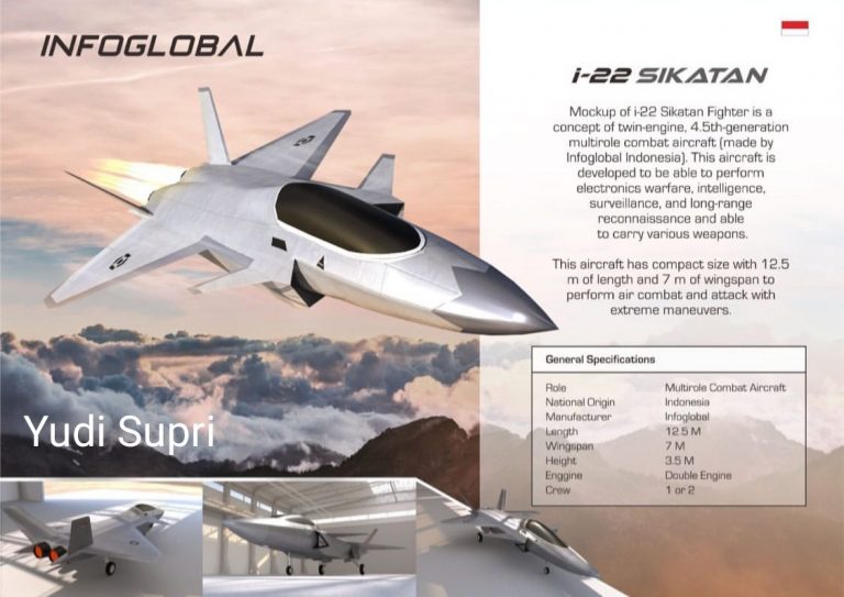 Рекламный проспект истребителя I-22 Sikatan. Как можно увидеть на нём изображён истребитель схемы «утка»