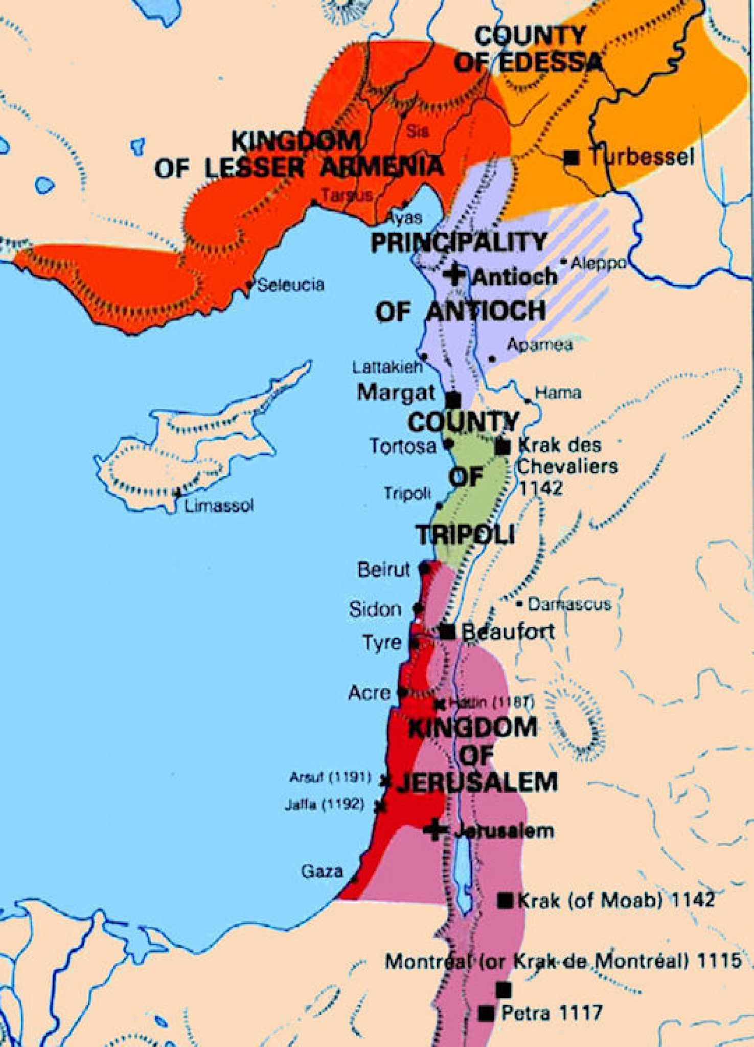 Государства крестоносцев. Иерусалимское королевство крестоносцев на карте. Крепости крестоносцев на Святой земле карта. Карта владений крестоносцев. Государства крестоносцев на Ближнем востоке.