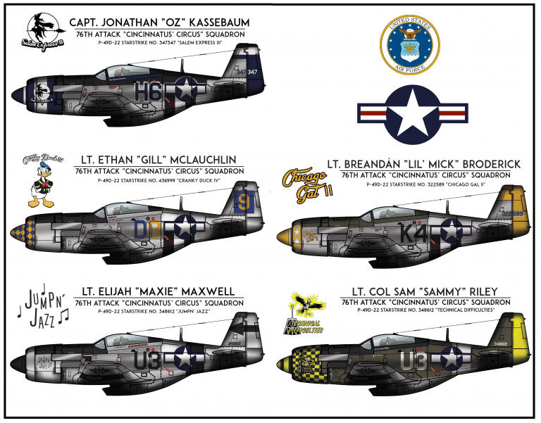   P-49 Roadrunner в цветах ВВС США