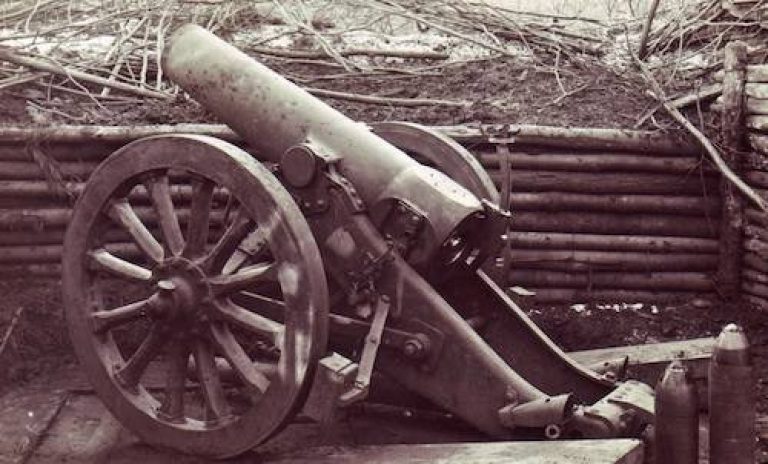 Германские орудия калибра 15, 17 и 21-см Первой мировой войны 15-см sFH 93. Вот так она выглядела на позиции…