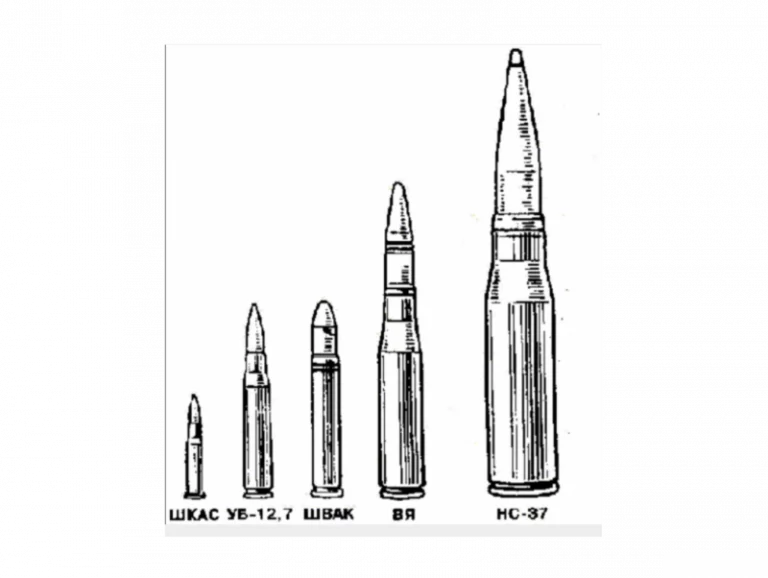    Боеприпасы, используемые в стрелково-пушечном вооружении разных модификаций Ил-2