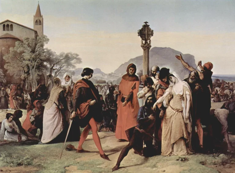 Сицилийская вечерня на картине XIX века. Франческой Хайес, 1846.