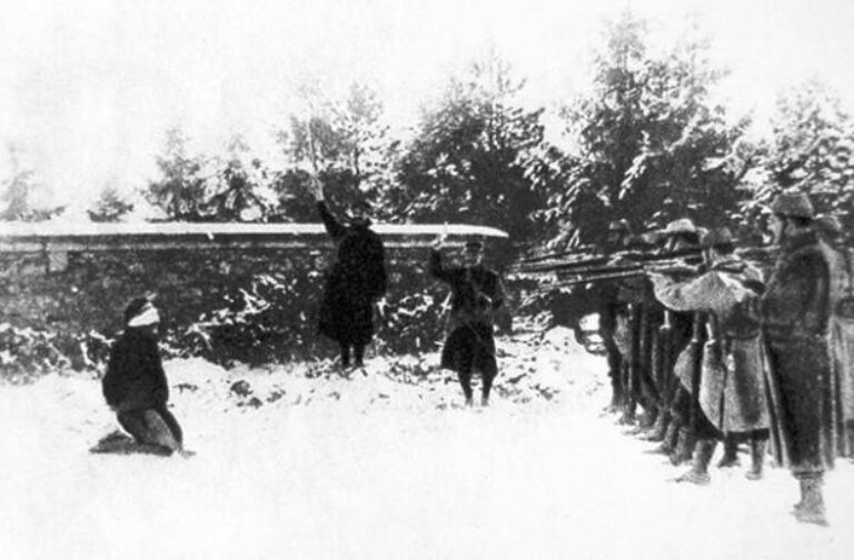 Казнь под Верденом во время мятежей во французской армии