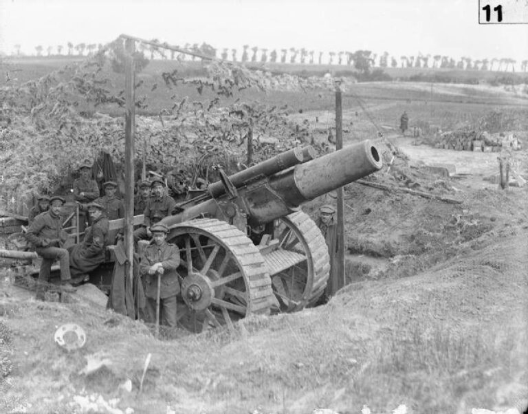 8-дюймовая гаубица Mark VIII на Западном фронте на Сомме, июль 1916 года