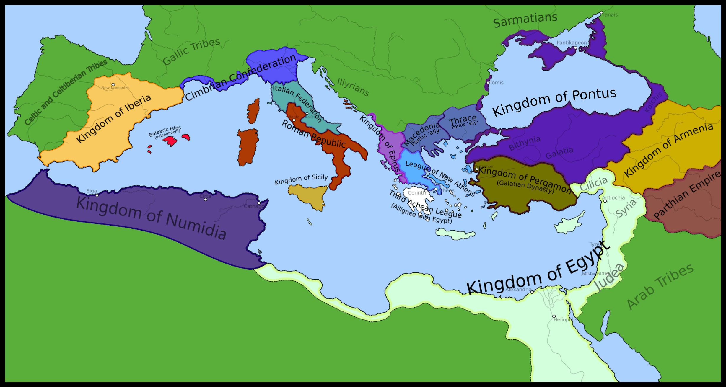 карта средиземного моря