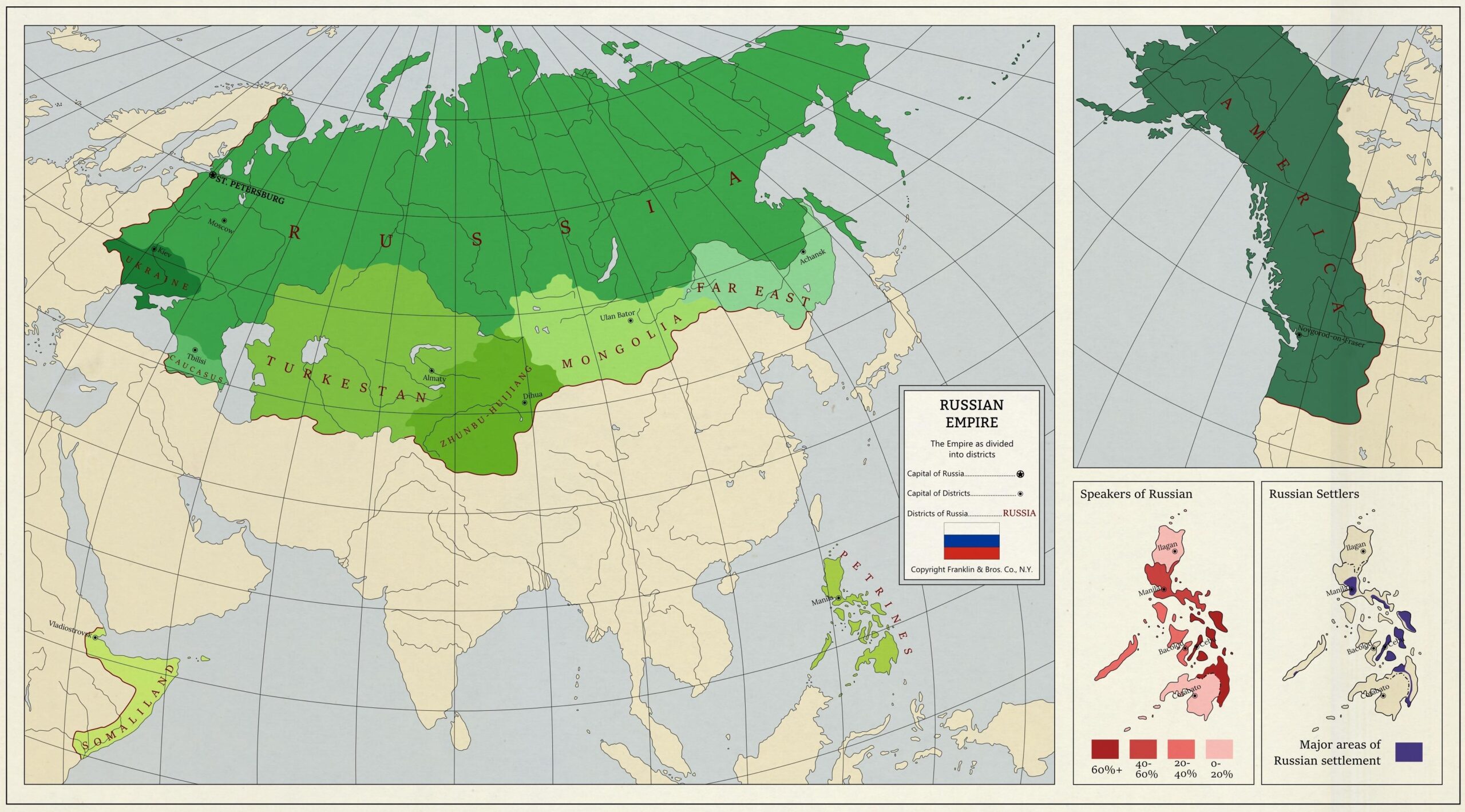 Карта губерний российской империи 1914