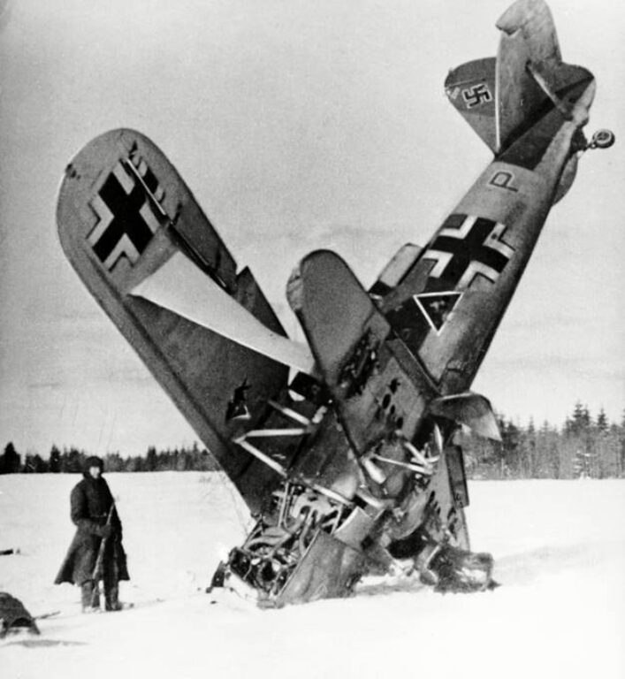 Hs 123А, сбитый в ноябре 1941 года под Москвой