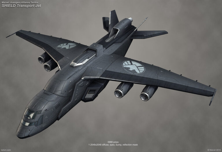 Альтернативный военно-транспортный самолёт для игры Marvel: Avengers Alliance