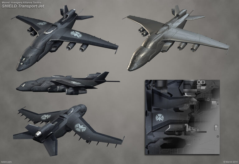 Альтернативный военно-транспортный самолёт для игры Marvel: Avengers Alliance
