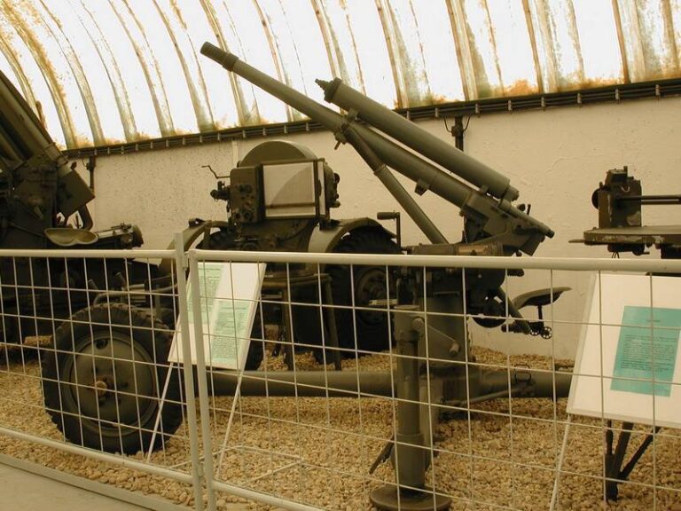 47-мм зенитное орудие 4.7 cm kanon PL vz. 37 в музейной экспозиции