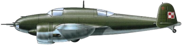 Двухместный двухмоторный тяжёлый истребитель-штурмовик PZL P.38 "Wilk”, развивал скорость 465 км/час, вооружен был 20-мм пушкой, двумя пулеметами вперёд, и двумя пулемётами на турели.