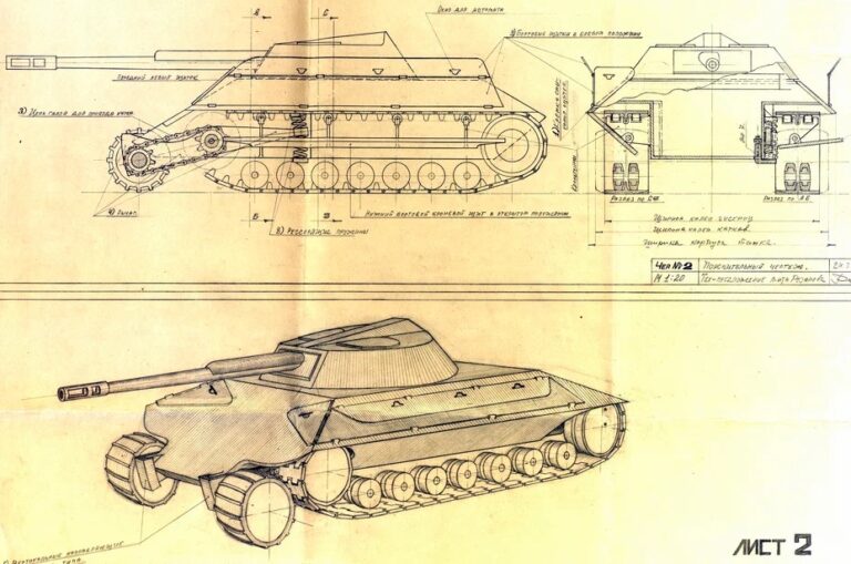 Пришелец из глубин архивов. Проект танка-истребителя тяжёлого типа Розанова – ТИТТ. СССР