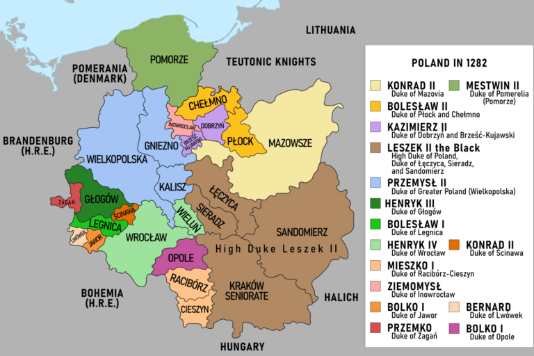 Польша по состоянию на 1282 год