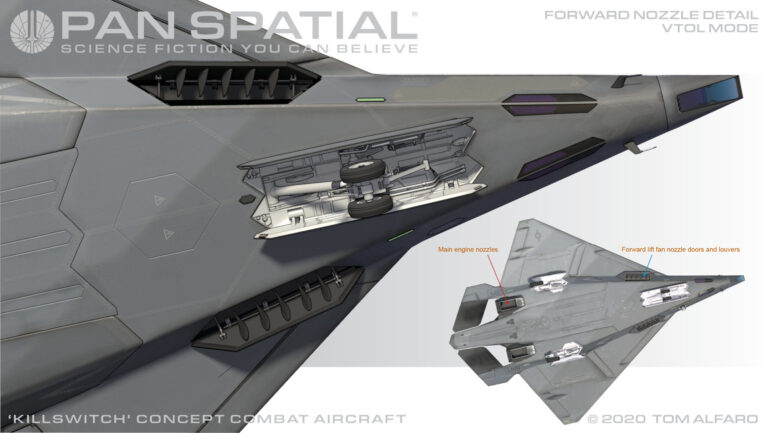 Концепт боевого самолёта ближайшего будущего Pan Spatial Кillswitch