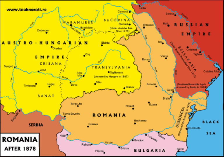 Румыния после объединения Валахии и Молдовы в 1859 году (реальная история).