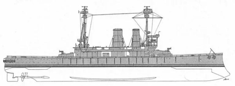 «Агамемнон». Внешний вид корабля по состоянию на 1923 г.