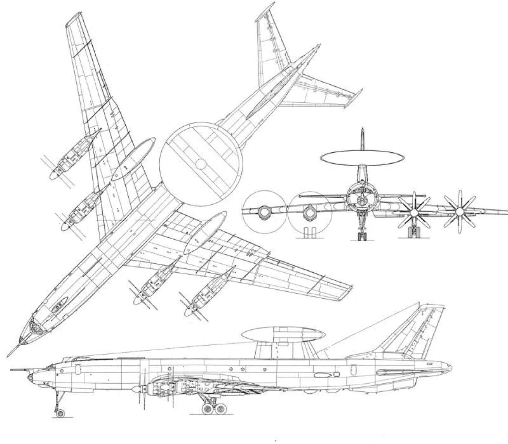 Самолет чертеж. Ту-126 с радиолокационным комплексом Лиана. Ту-126 ДРЛО. Ту-126 с радиолокационным комплексом. Ту-126 самолёт.
