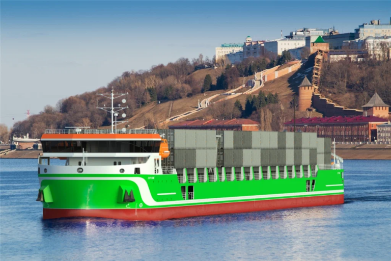 На верфи ОСК в Астрахани заложен головной контейнеровоз проекта 00108