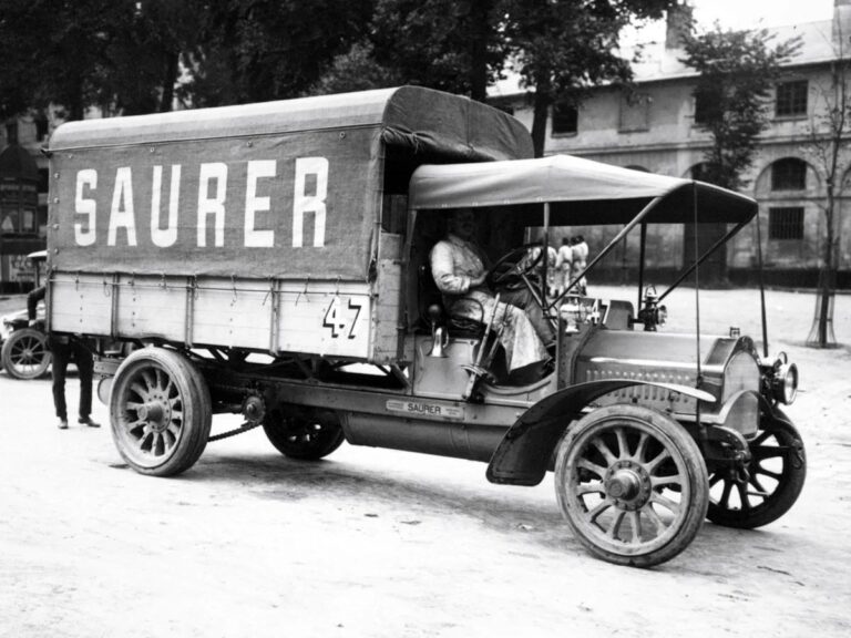 Saurer Type B '1912 на конкурсе военных автомобилей во Франции