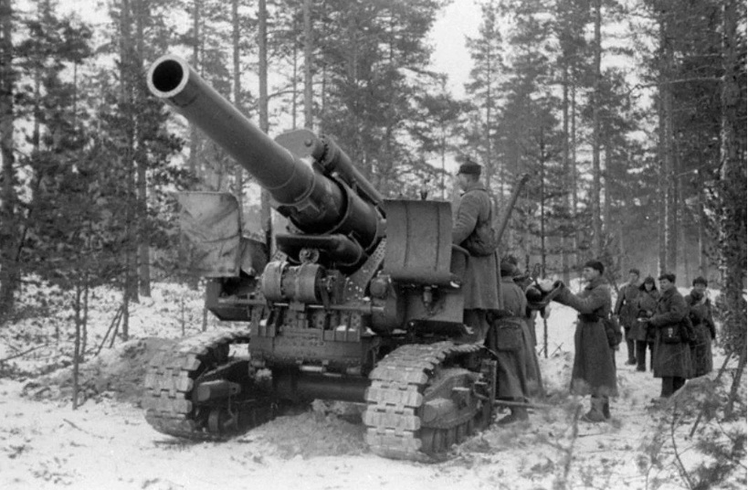 Использование артиллерии большой мощности при прорыве «линии Маннергейма»