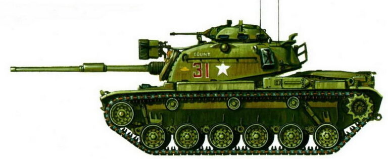  Танк М60 роты «С» 3-го батальона 64-го танкового полка 3-й американской мотопехотной дивизии. Германия, 1966 г.
