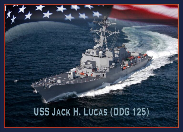 Будущий эсминец USS Jack H. Lucas (DDG-125) на слайде от US Navy