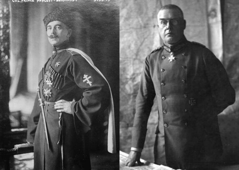 Павел Рафаилович Бермондт-Авалов (1877 — 1973) и Макс Гофман (1869 — 1927).