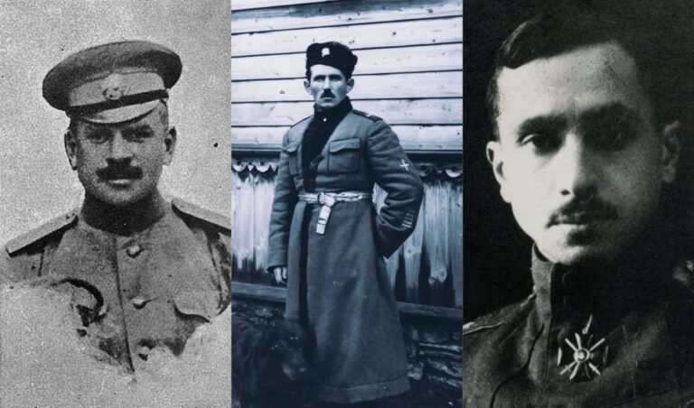 Генрих Генрихович фон-Неф (1880 — 1950), Станислав Никодимович Булак-Балахович (1883 — 1940), Борис Сергеевич Пермикин (1890 — 1971).