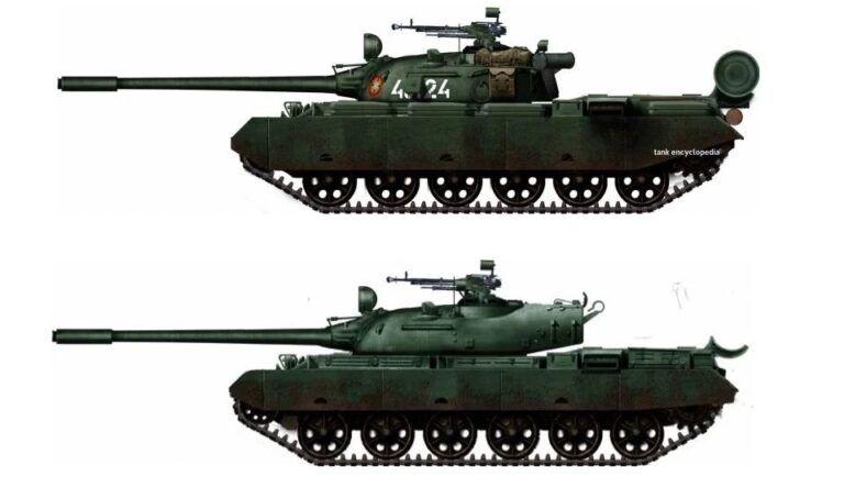 Танки TR-580 с базовой и удлиненной башнями. Рисунки Tanks-encyclopedia.com