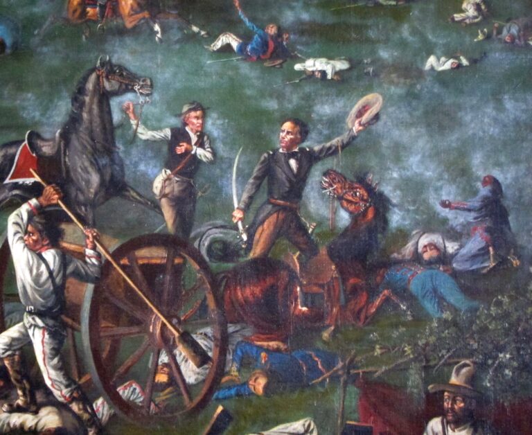 Война за независимость Техаса. Сэм Хьюстон в битве у Сан-Хасинто.