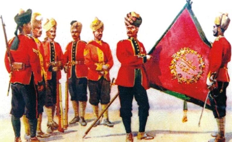 Битва при Шолингхуре - знамя Хайдера Али, захваченное Мадрасским полком