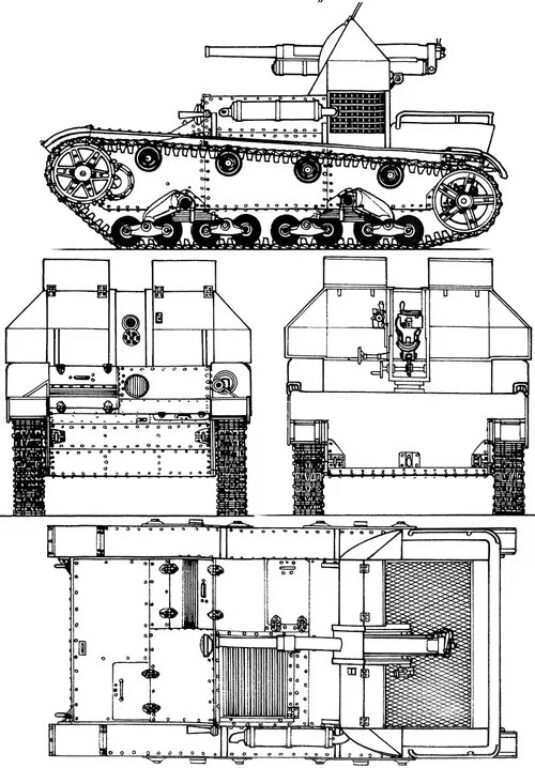  На второй была установка СУ-5-2, со 122-мм гаубицей, тоже соответствовала.