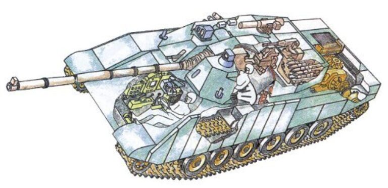 Примерное внутреннее устройство танка Goryl