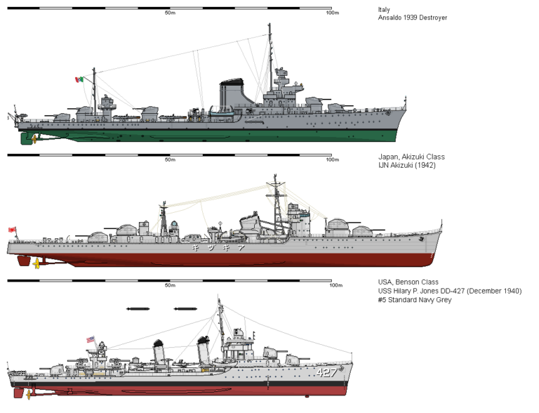 Проект эсминца Ансальдо 1939 года. Италия