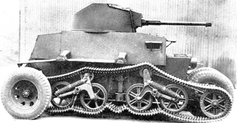 Колесно-гусеничный танк Скофилда, вторая модель на колесах