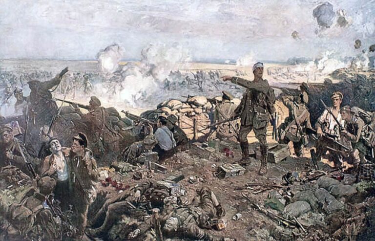Канадские солдаты из состава Британской армии в сражении при Ипре