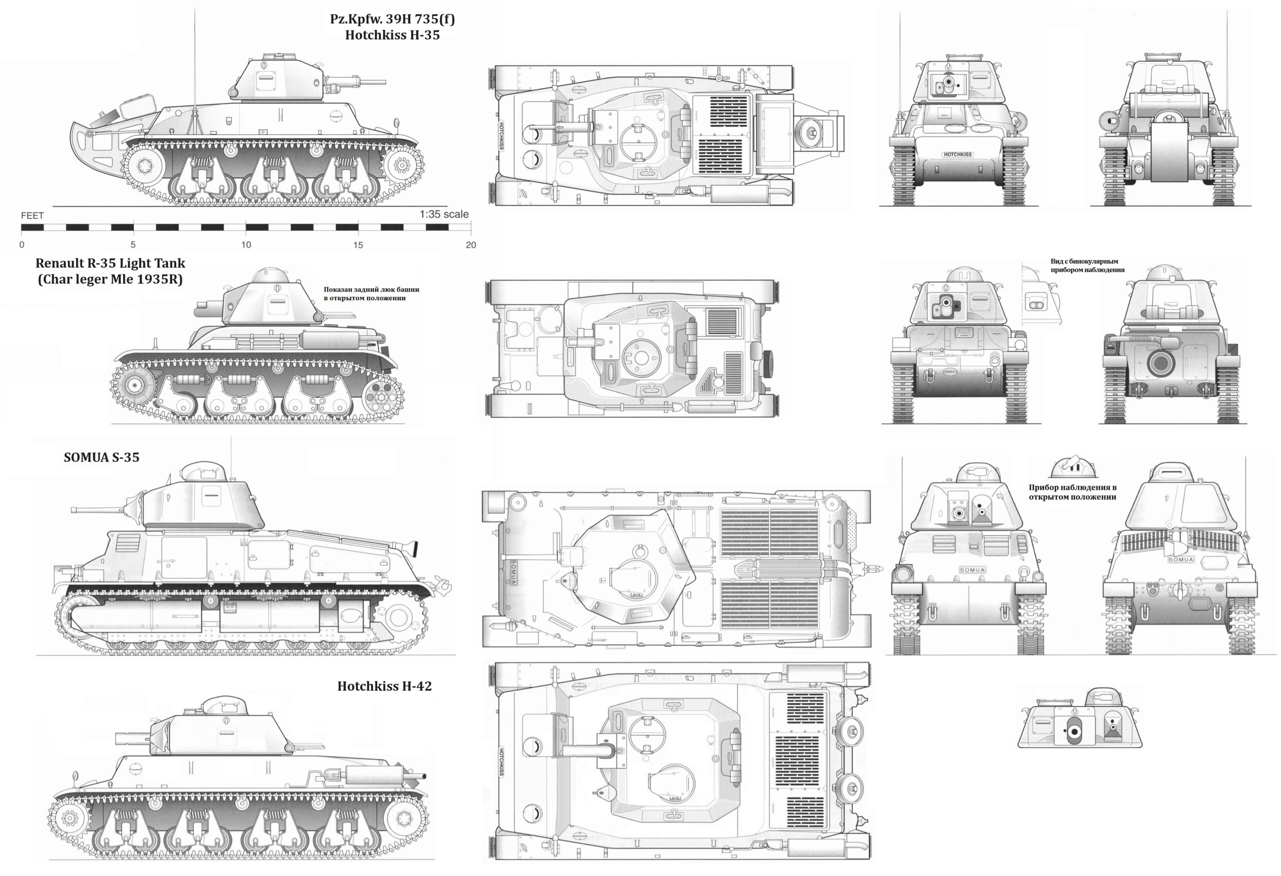 Если бы Франция продержалась бы до 1942 года. Альтернативный танк Гочкисс Х35 (Hotchkiss H35)