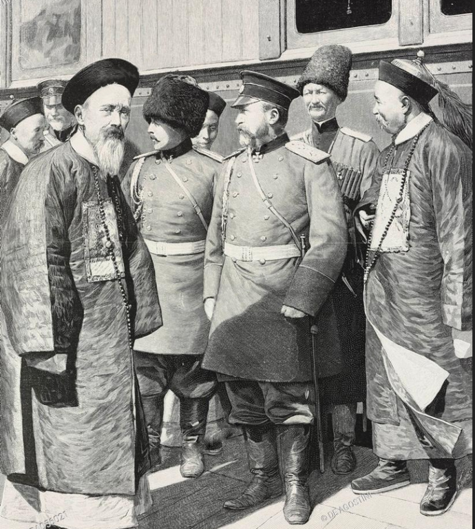 Генерал Куропаткин со свитой в Китае