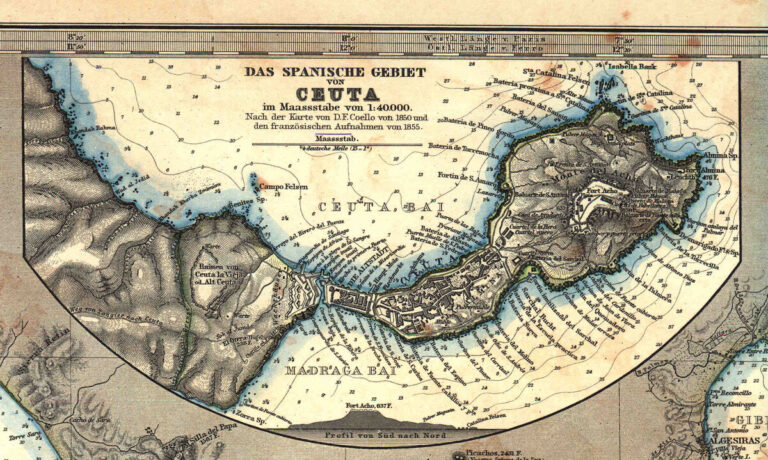 Сеута на испанской карте XIX века