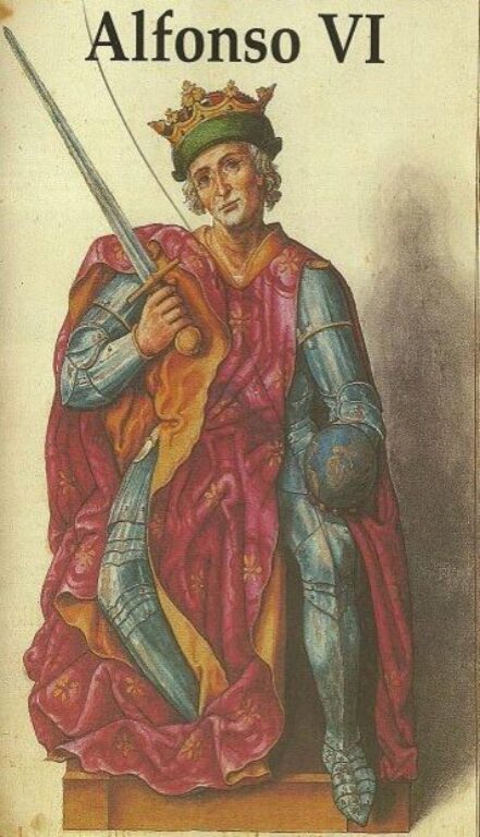 Король Альфонсо Храбрый. Старинный рисунок.