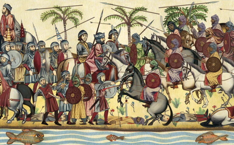 Битва при Гвадалетте. Средневековая миниатюра.
